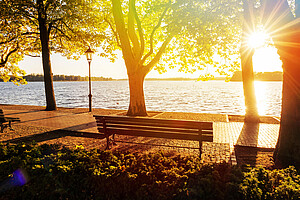 Tegeler See bei Sonnenuntergang